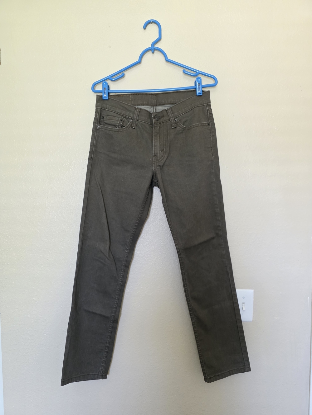 Levi's 511 Dark Khaki Slim Straight Jeans 29x30